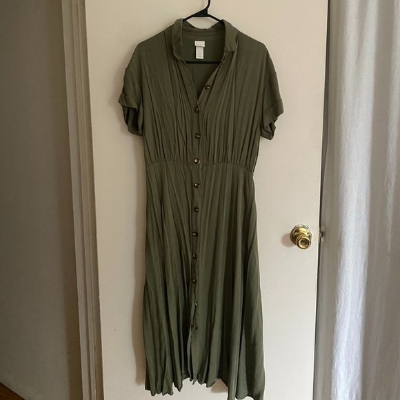 Midi Button Shirt Dress - Picture 2 of 2